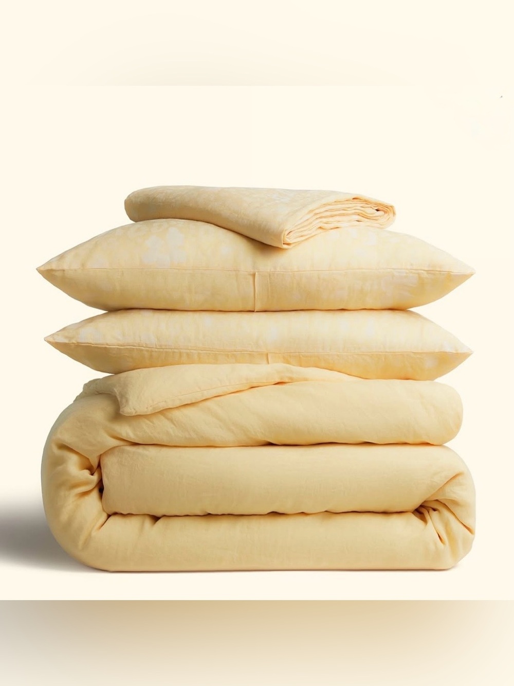 Parachute x Golf Le Fleur Collab Light Yellow Linen Bedding Set